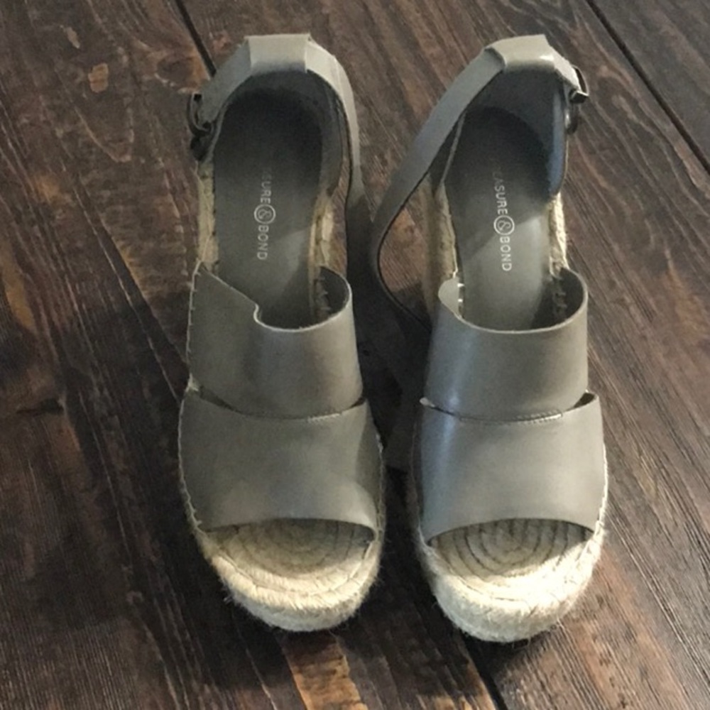 Grey Wedge Sandals